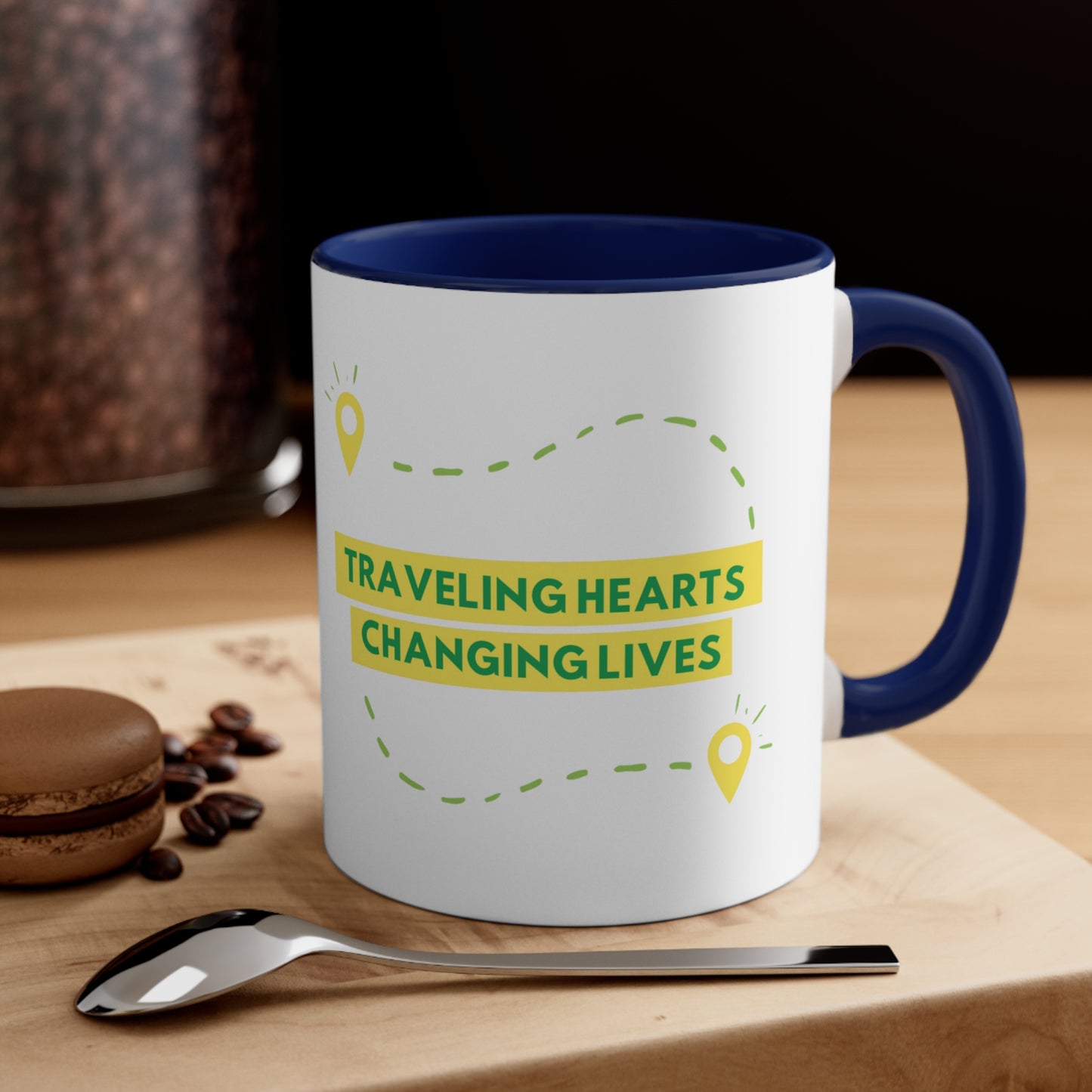 Traveling Hearts Changing Lives Coffee Mug, 11oz