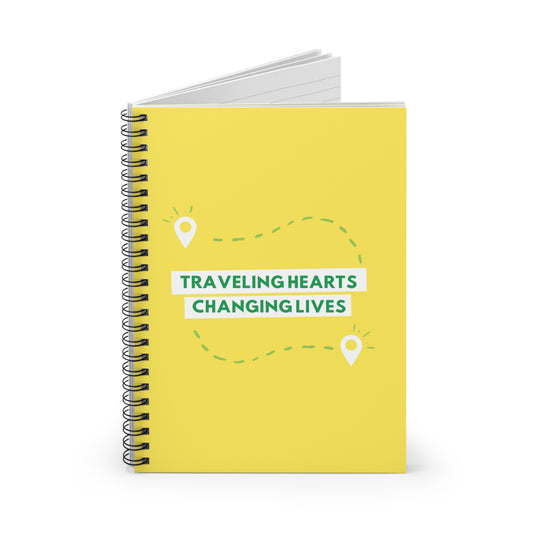 Social Work Month Collection Notebook: Traveling Hearts, Changing Lives | Spiral Notebook - Ruled Line