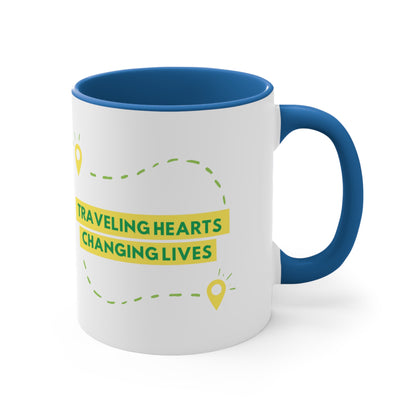 Traveling Hearts Changing Lives Coffee Mug, 11oz