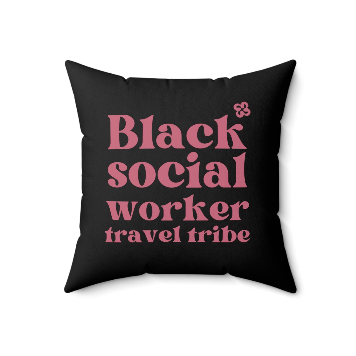 Black Social Worker Travel Tribe Printed Spun Polyester Square Pillow