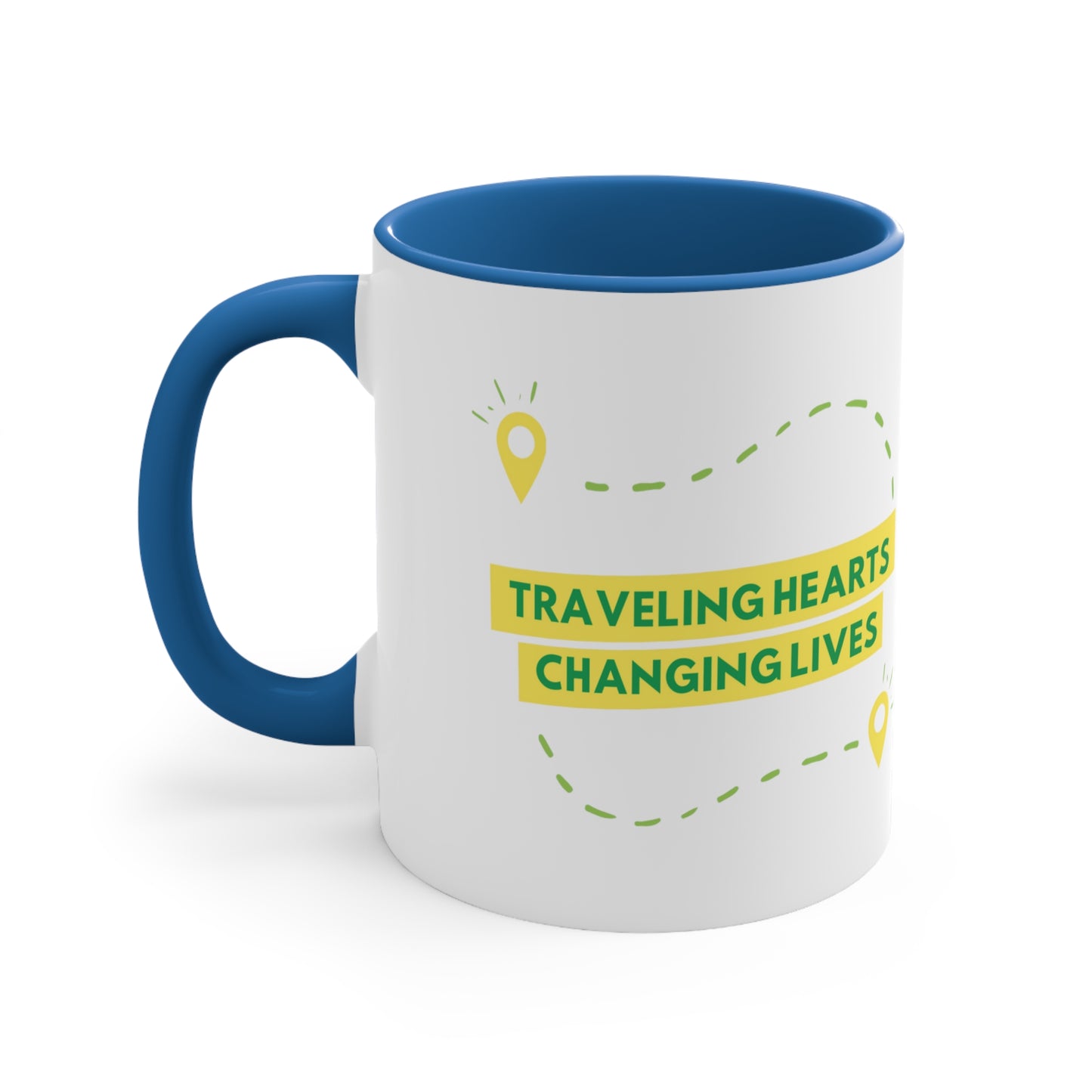 Traveling Hearts Changing Lives Coffee Mug, 11oz