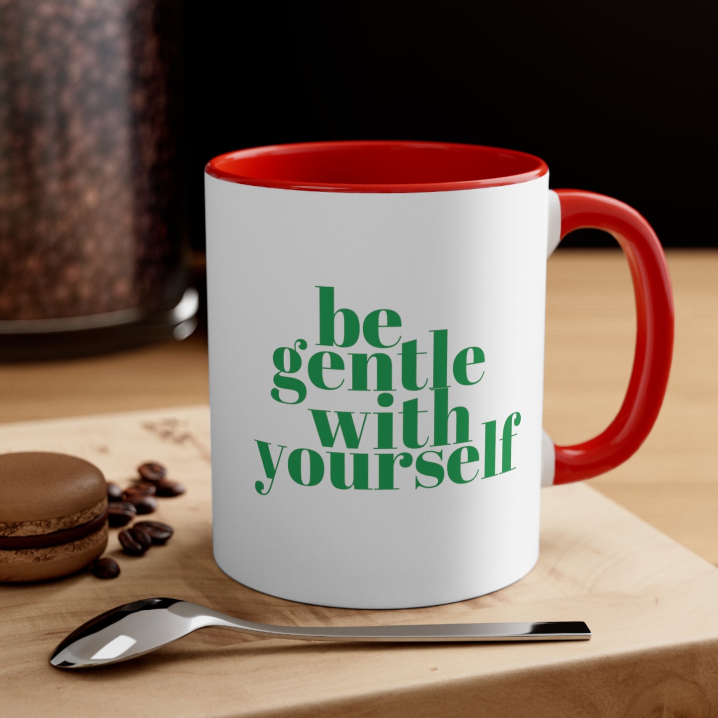 Be Gentle With Yourself Green Coffee Mug, 11oz