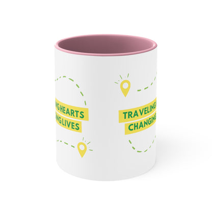 Traveling Hearts Changing Lives Coffee Mug, 11oz