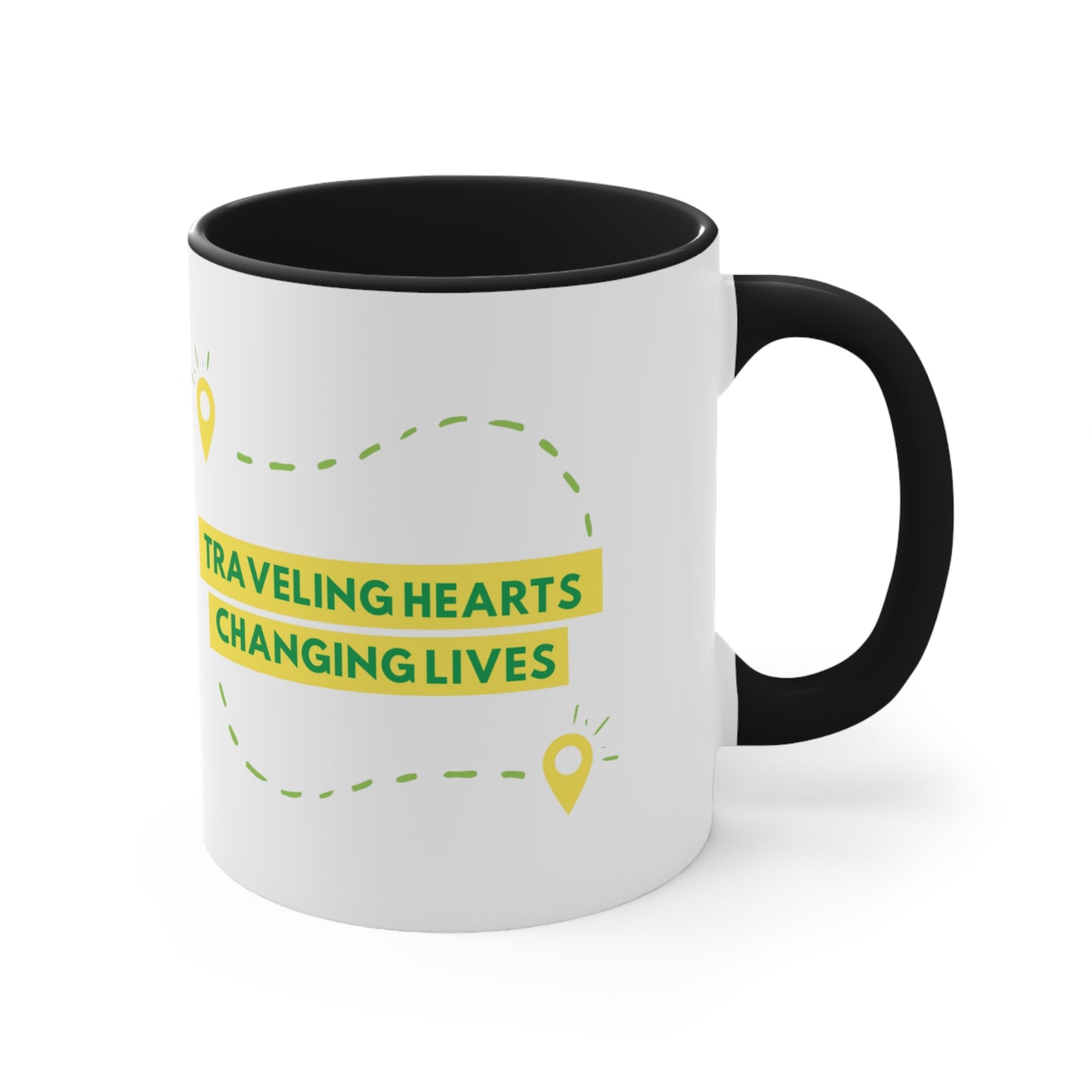 Traveling Hearts Changing Lives Coffee Mug, 11oz