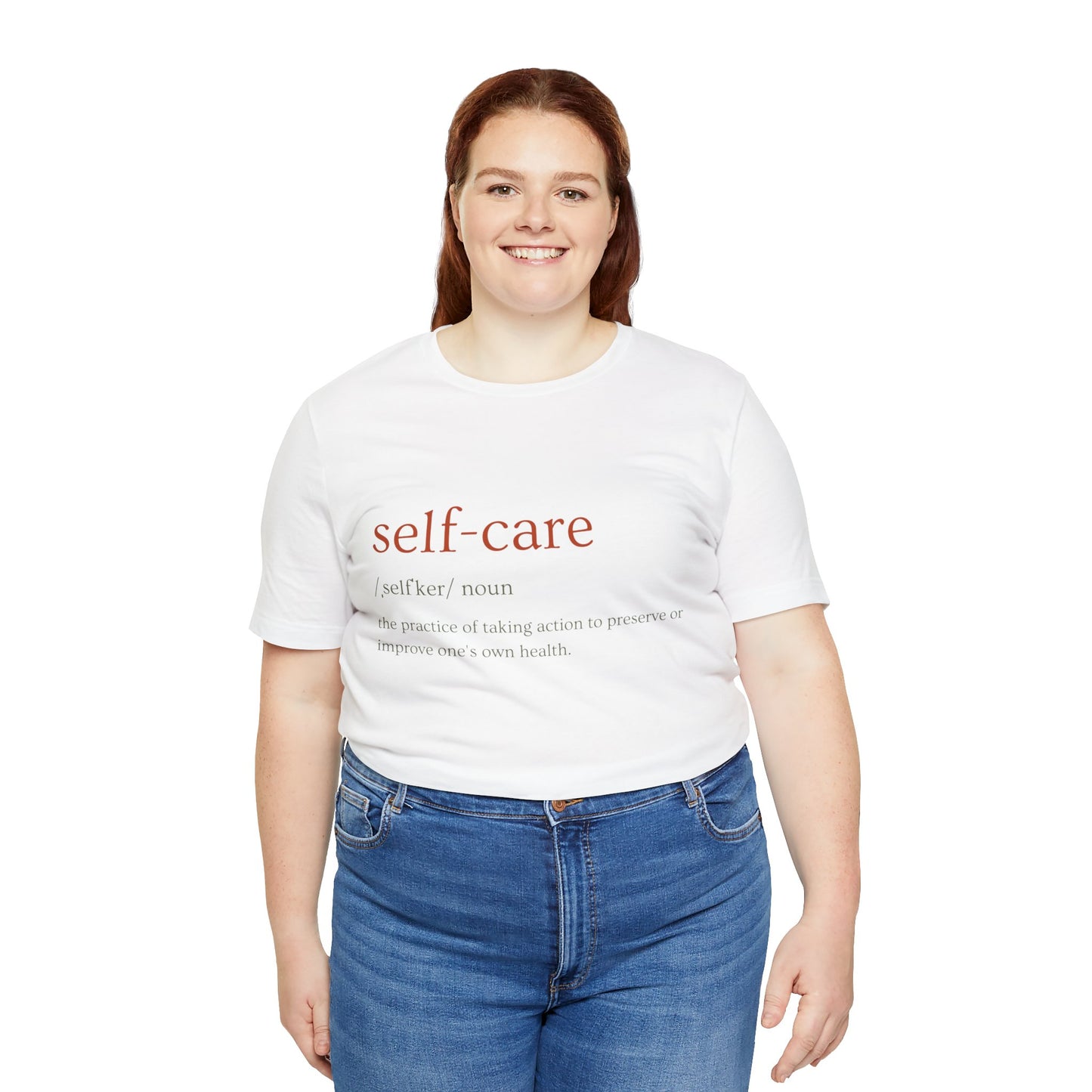 Social Work Month 2024 Selfcare White Unisex Jersey Short Sleeve Tee