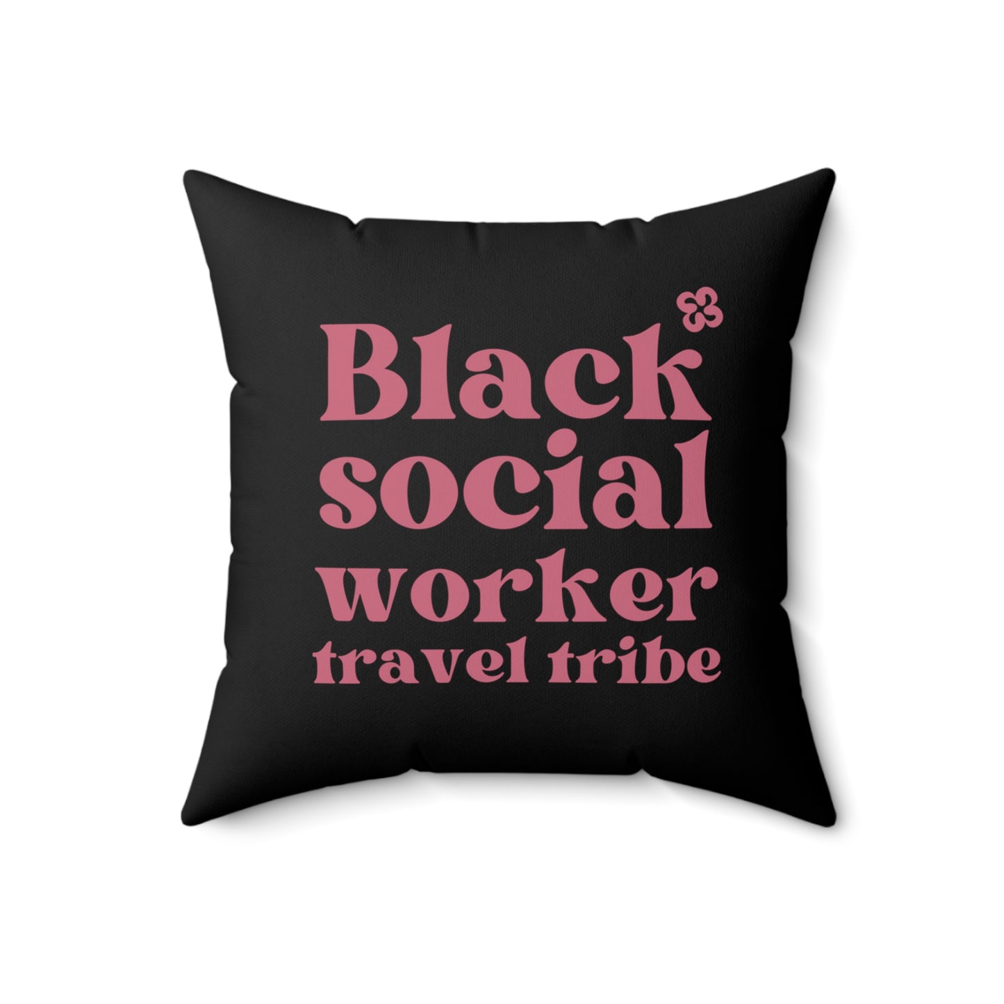 Black Social Worker Travel Tribe Printed Spun Polyester Square Pillow