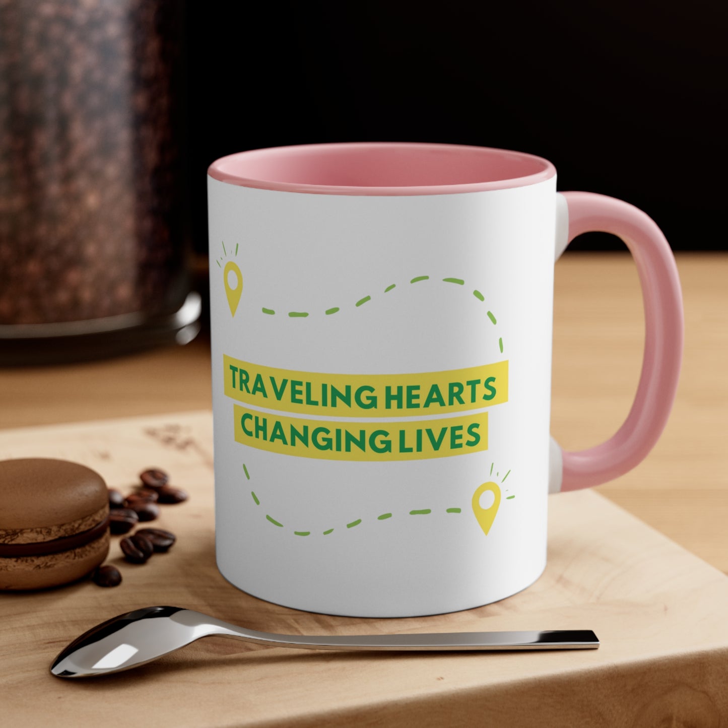 Traveling Hearts Changing Lives Coffee Mug, 11oz