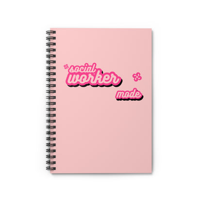 Social Work Month Collection Pink Notebook: Social Worker Mode | Spiral Notebook - Ruled Line