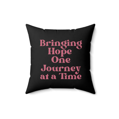 Black Social Worker Travel Tribe v2 Printed Spun Polyester Square Pillow