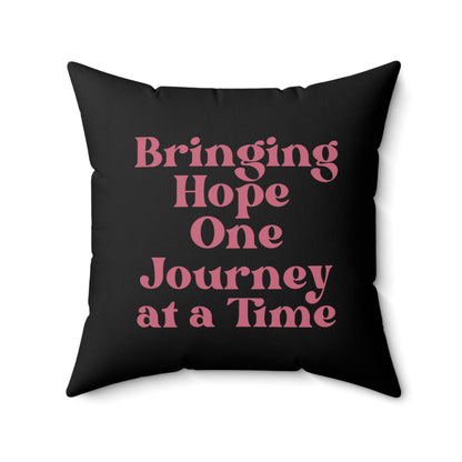 Black Social Worker Travel Tribe v2 Printed Spun Polyester Square Pillow