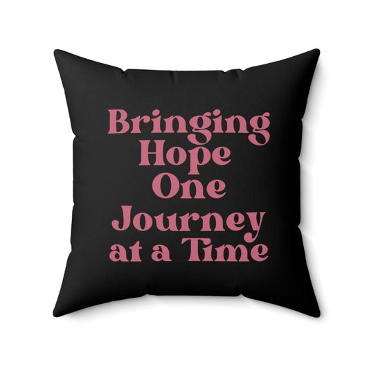 Black Social Worker Travel Tribe v2 Printed Spun Polyester Square Pillow