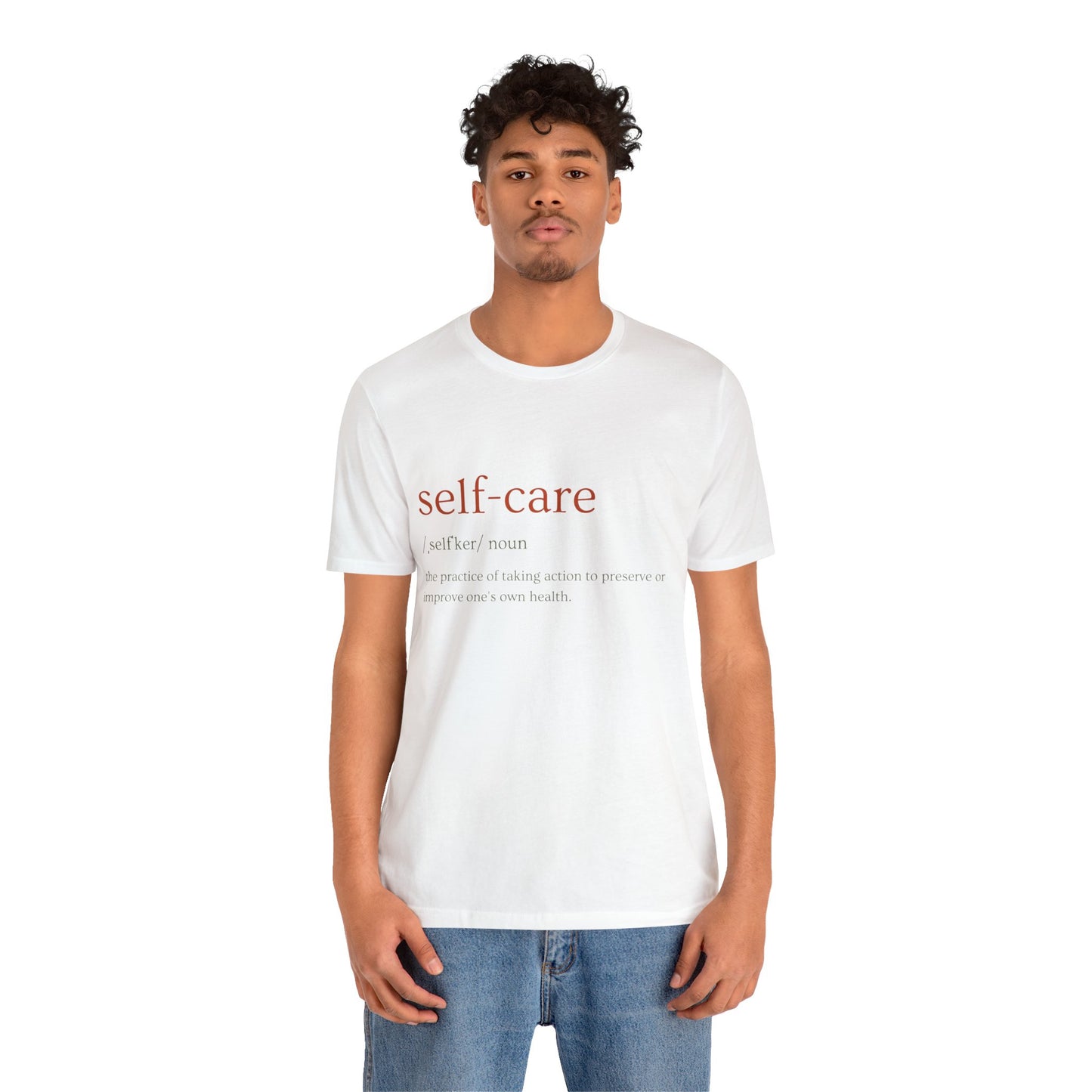 Social Work Month 2024 Selfcare White Unisex Jersey Short Sleeve Tee