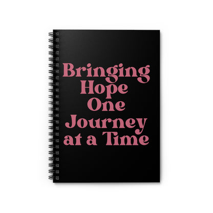 Social Month Collection Spiral Notebook Bringing Hope One Journey at a Time Covered - Ruled Line