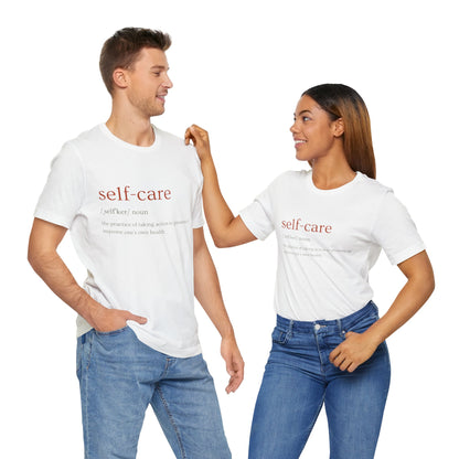 Social Work Month 2024 Selfcare White Unisex Jersey Short Sleeve Tee